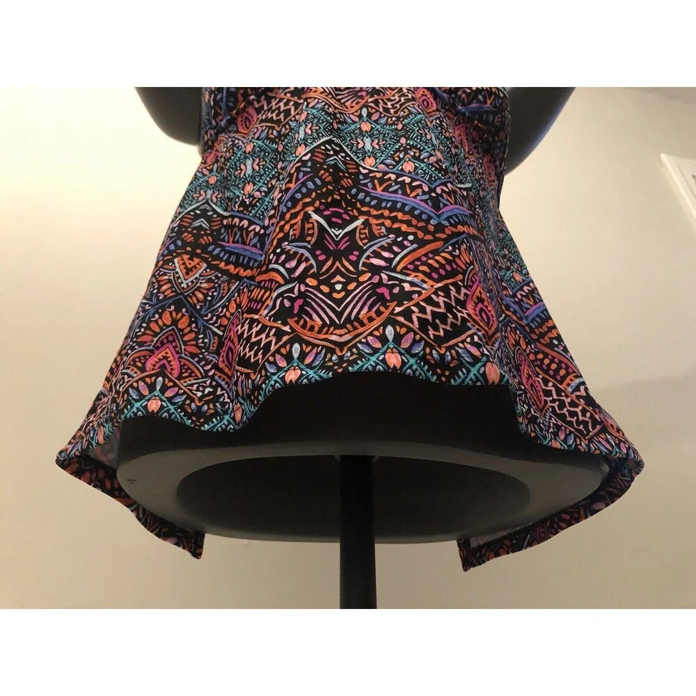 Arizona Brand Halter‎ Swim Top XL Juniors Multi-color Geometric Beach Summer Fun